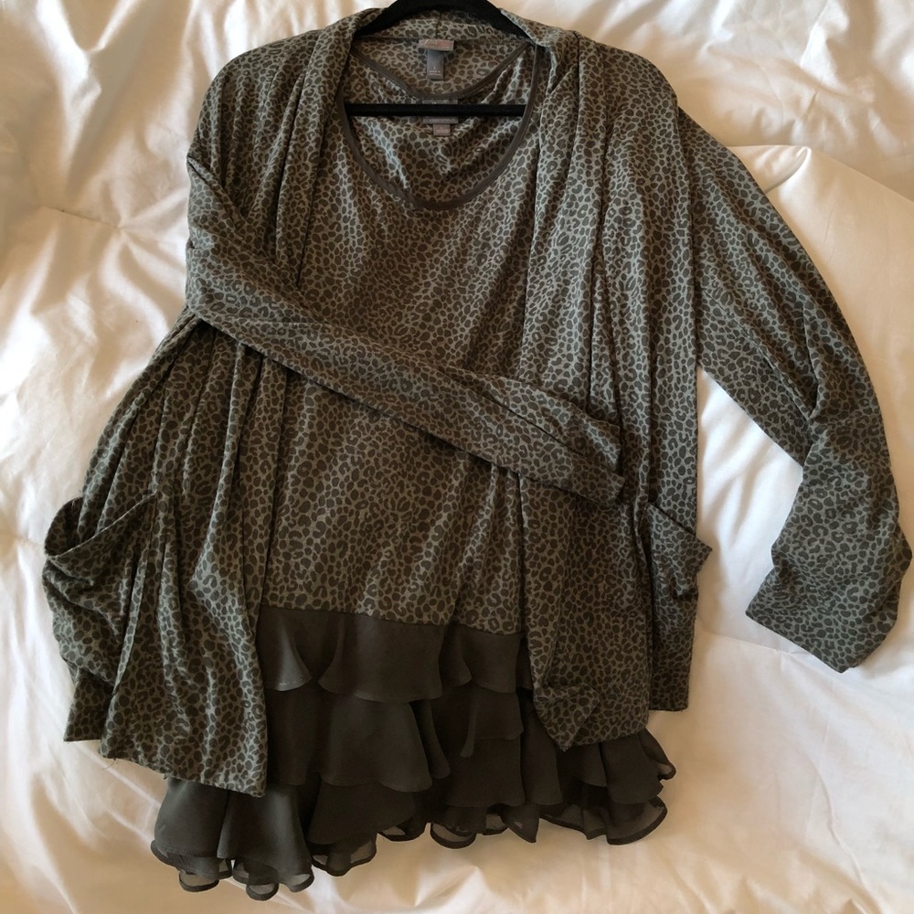 Cheetah Print Tank & Cardigan Set!